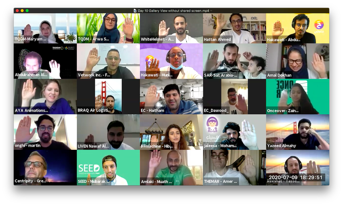TAQADAM startups completing cohort 4 virtual bootcamp